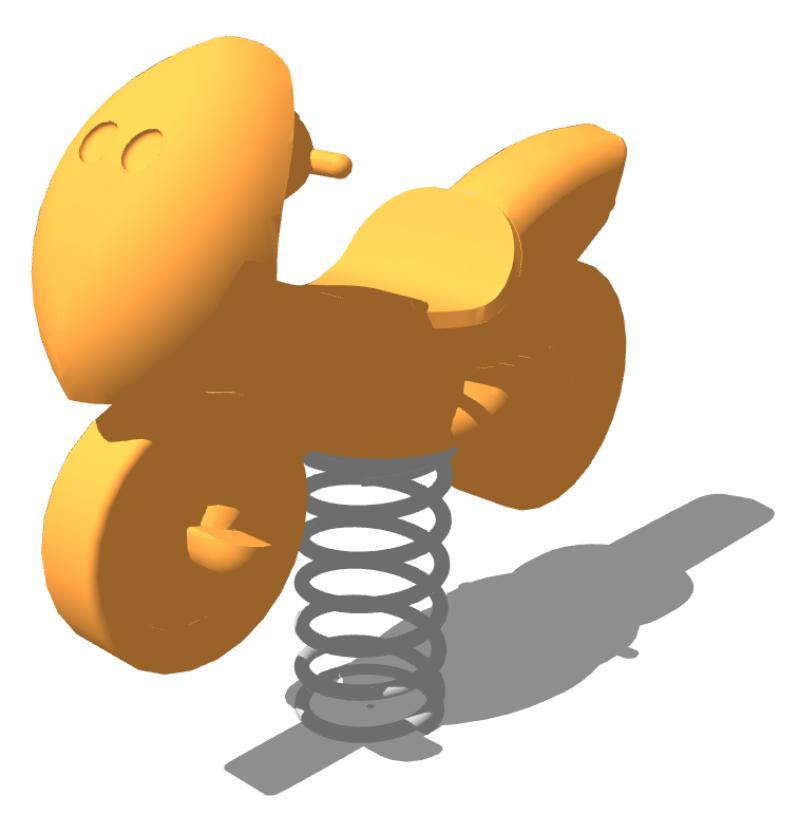 parchi linea giochi a molla moto gialla xum4