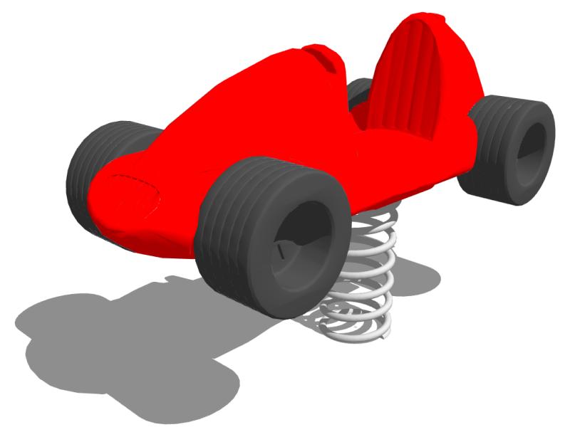 parchi linea giochi a molla bolide rosso xum12