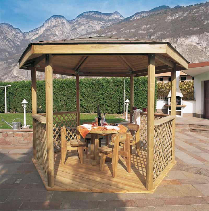 arredo gazebi e pergolati gazebo esagonale