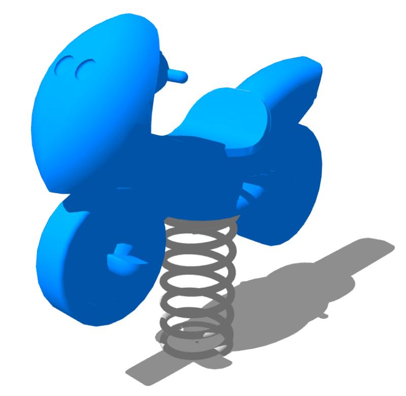 parchi linea giochi a molla moto blu xum1