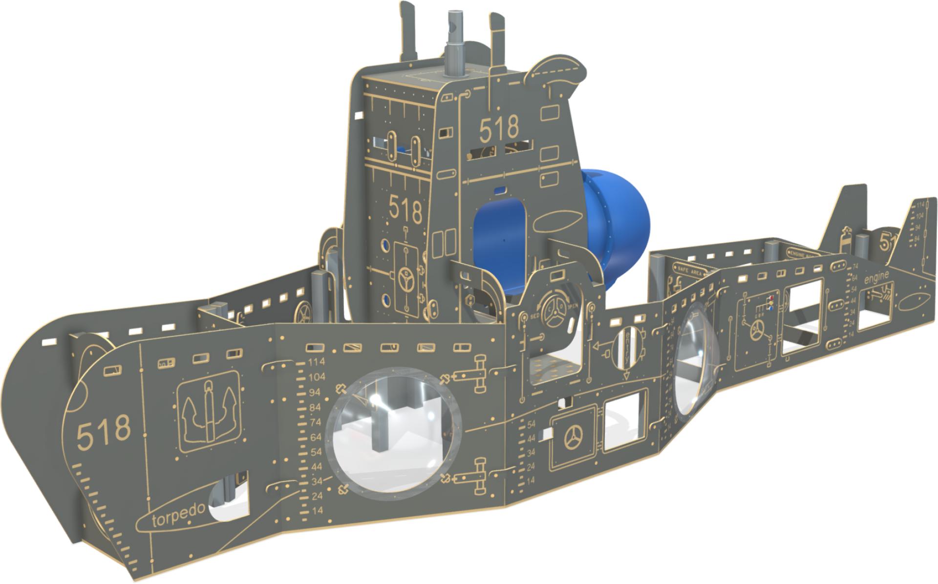 playgrounds themed structures submarine xo51