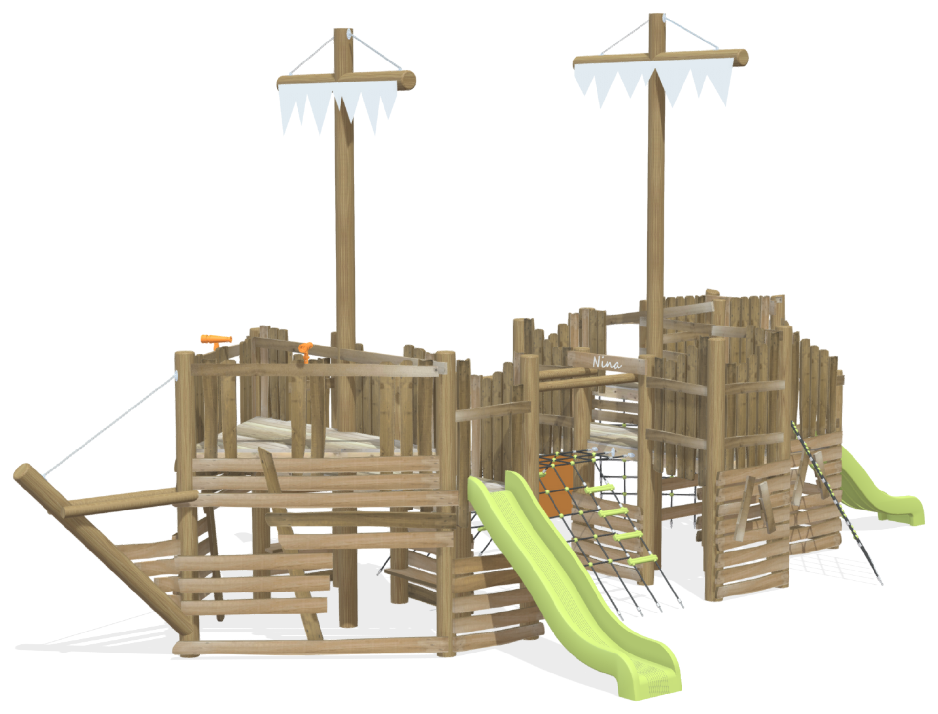 playgrounds robinia tower caravel xrn100